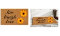 Home & More Sunflower Live Laugh Love 24" x 36" Coir/Vinyl Doormat